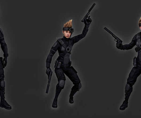 ArtStation - Combat Swimmer with Underwater Rifle APS | Game Assets