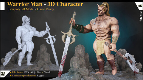 Warrior man - 3D Character