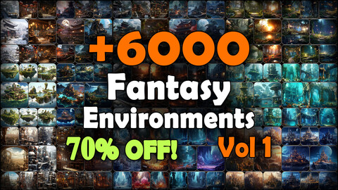 6000 Fantasy Environment Concept Reference Pack | MEGA Bundle | 4K | v.1