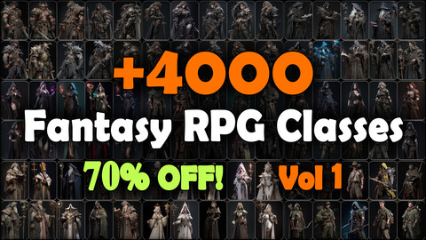 4000 Fantasy RPG Classes Reference Pack | MEGA Bundle | 4K | v.1