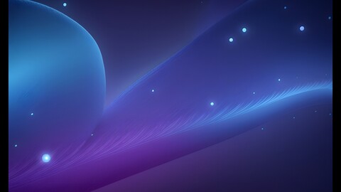 a purple planet with stars and stars in the sky