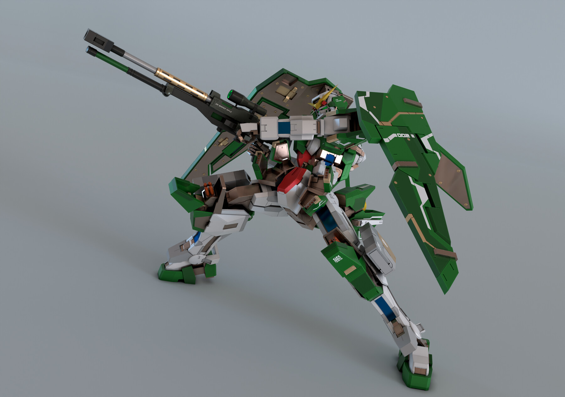 ArtStation - GN-002 Gundam Dynames - Rigged - Updated | Resources