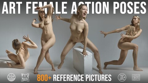 800+ Art Female Action Poses