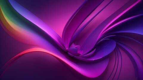 a purple and pink wave with rainbow colors on it