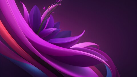 a purple and purple abstract design with a purple flower