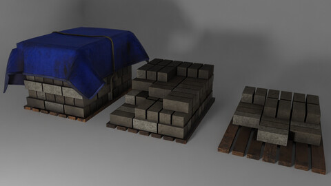 Brick Pallet Asset Pack | PBR | Game-Ready-Asset