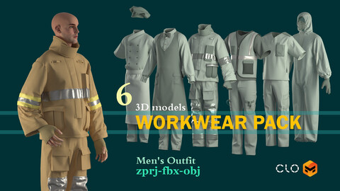 WORKWEAR PACK. CLO , MD projects+FBX+OBJ