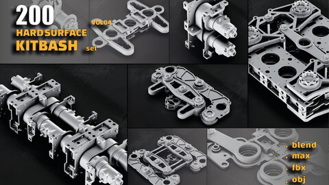 200+hard surface kitbash vol04