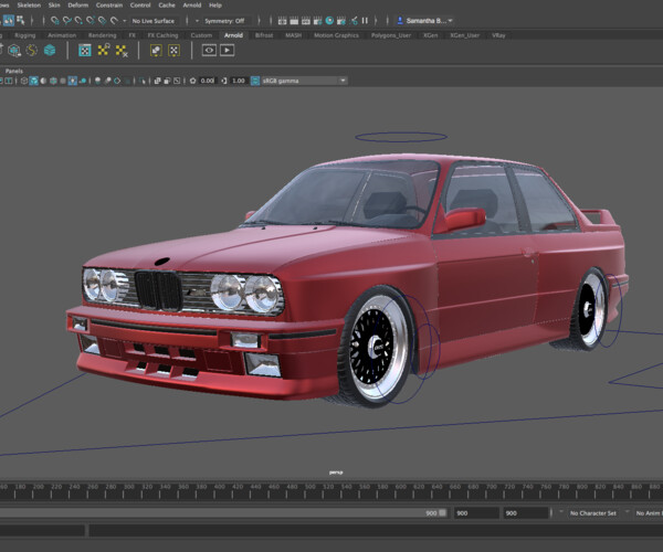 Artstation E30 Bmw M3 Autodesk Maya Rig Resources