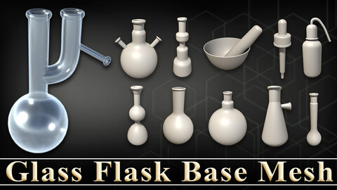 Glass Flask Base Mesh