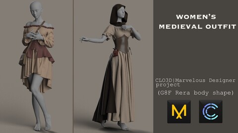 Women's medieval outfit