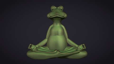 Meditating Frog 3D