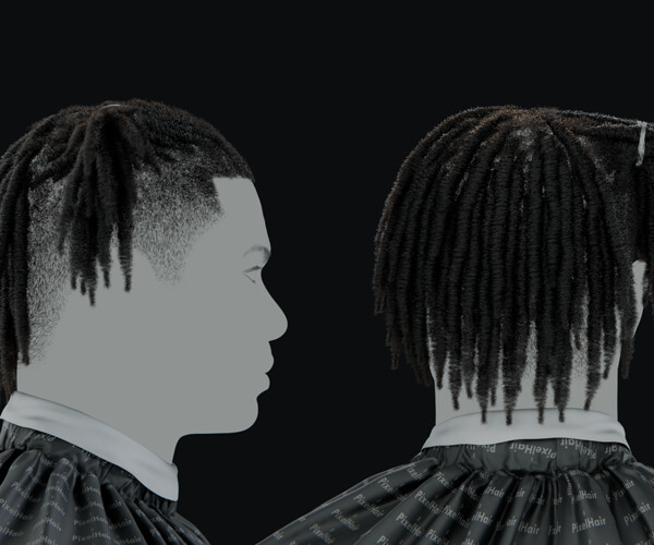 ArtStation - PixelHair Hairstyle - Polo G Dreads Fade 023 (Hair for ...