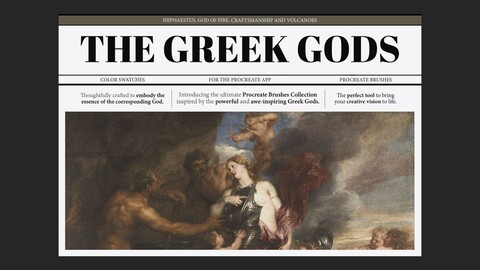 Hephaestus Procreate Kit | The Greek Gods Collection