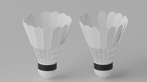 Cartoon Badminton Shuttlecock 3D model