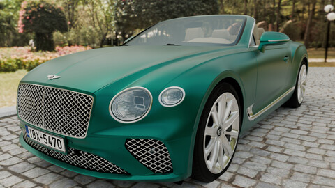 Bentley Continental GT Convertible 2020 - High Detail 3D Model