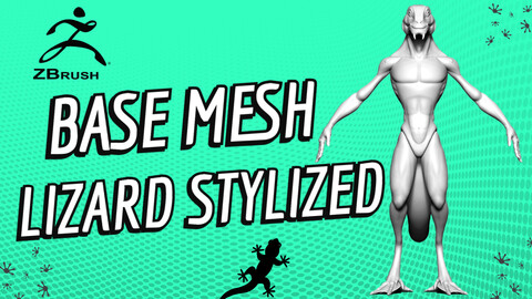 Base Mesh Lizard Stylized