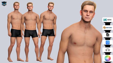 Homelander The Boys - Base Mesh Low-poly