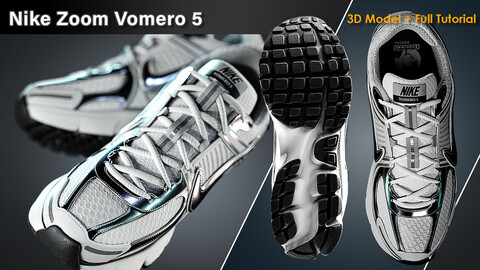 Nike Zoom Vomero 5 / 3D Model+Full Tutorial