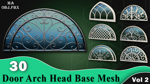 30 Door Arch Head Base Mesh Vol 2