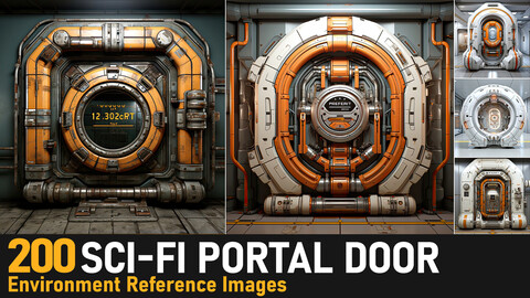 Sci-fi Portal Door|4K Reference Images