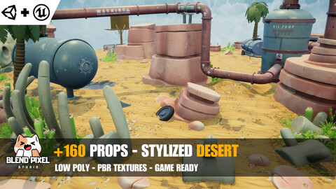 Fantasy Environment - Stylized Desert + PBR Textures