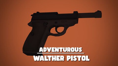 Adventurous - Walther Pistol - Rigged & Animated