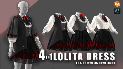 lolita dress/clo3d/marvelous