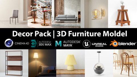 Decor Pack | 10 Models furniture vol 14