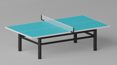 Cartoon Table Tennis Ping Pong 3D model