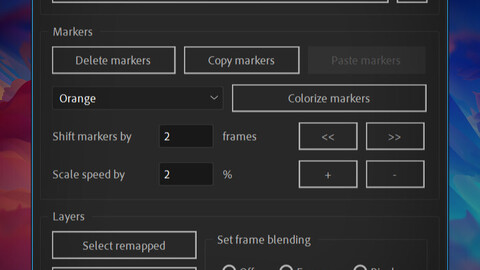 K-Mark Retime – Retime AE footage/comps using layer markers and speed values! Marker management included.