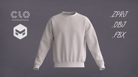 Men's Sweatshirt 3D Model