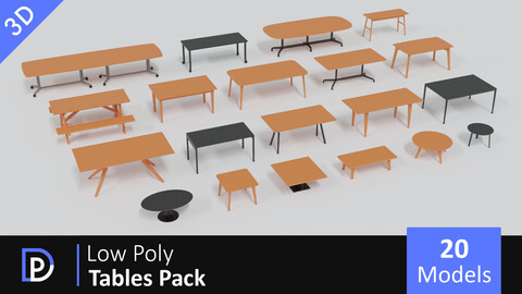 Low Poly Tables Pack