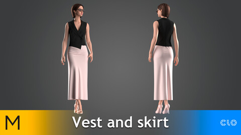 Vest and skirt