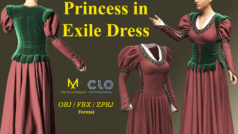 " Princess in Exile" Dress / ZPRJ/ OBJ/ FBX