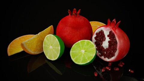 Pomegranate lime and orange