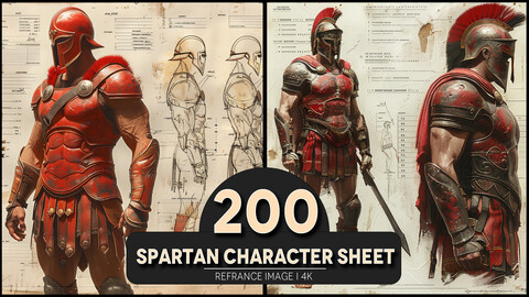 Spartan Character Sheet 4K Reference/Concept Images