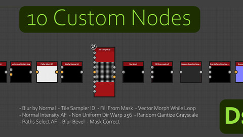 10 custom nodes Substance Designer