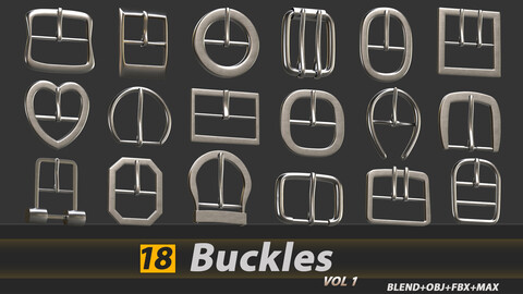 18 BUCKLES (BLEND+OBJ+FBX+MAX) - VOL 1