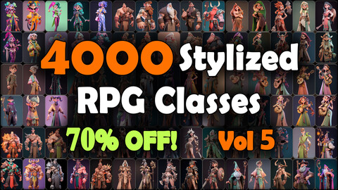 4000 Stylized RPG Classes Reference Pack | MEGA Bundle | 4K | v.5