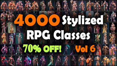 4000 Stylized RPG Classes Reference Pack | MEGA Bundle | 4K | v.6