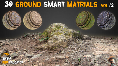 30 Ground Materials + BPR Textures - Vol 12