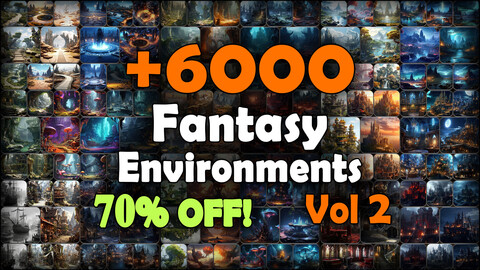 6000 Fantasy Environment Concept Reference Pack | MEGA Bundle | 4K | v.2