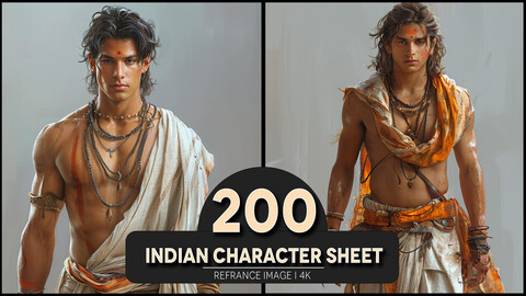 Indian Character Sheet 4K Reference/Concept Images