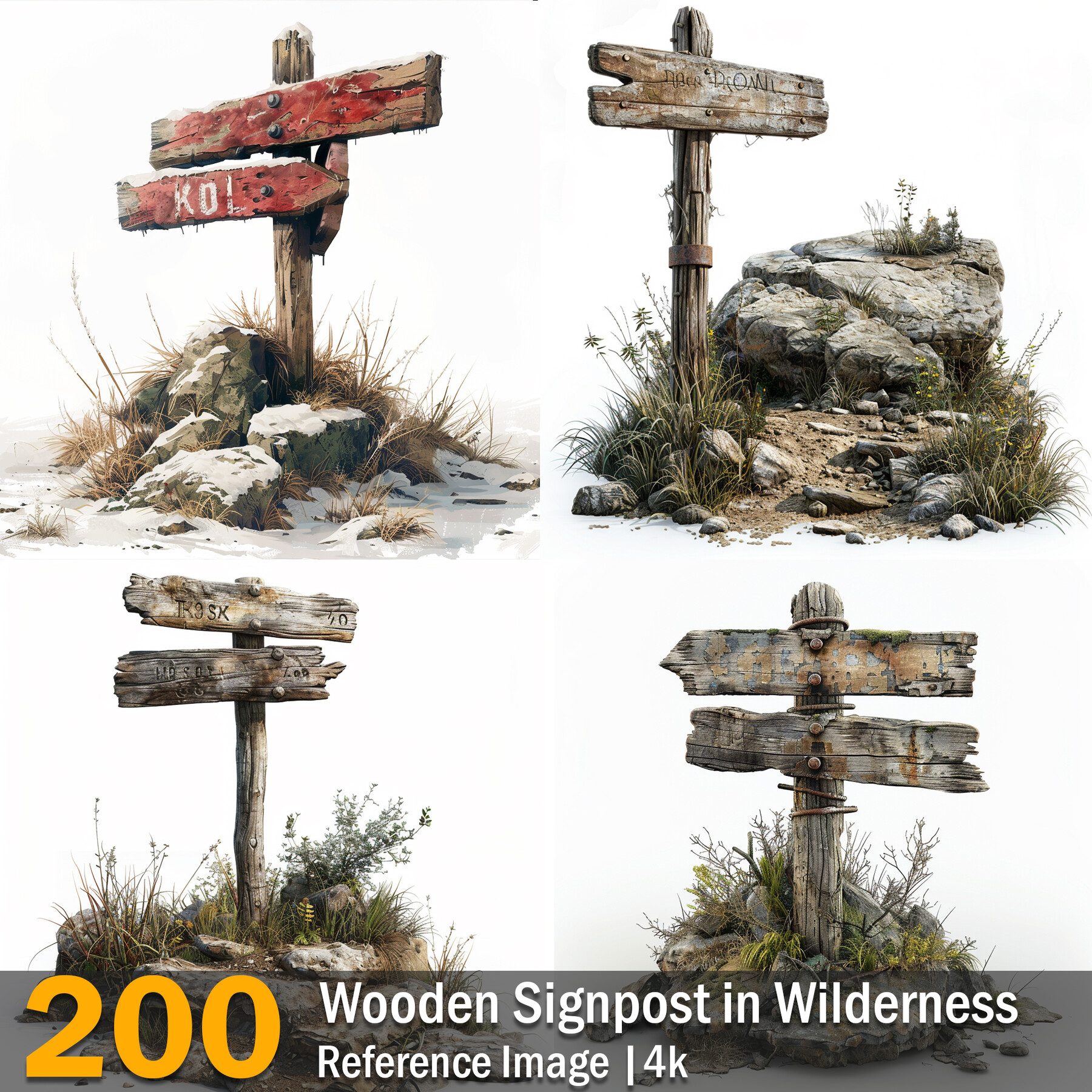 ArtStation - Wooden Signpost in Wilderness | Reference Images | 4K ...