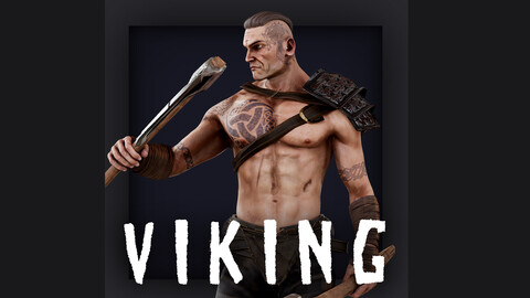 Viking 6 Berserker A pose Low_poly character redy for games