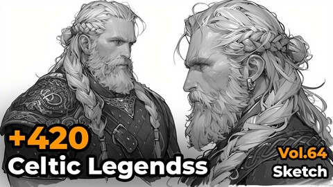 +420 Celtic Legends Sketch Reference(4k)