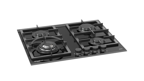 Whirlpool GGW610NBAUS 4 Burner Gas Cooktop 3D Model