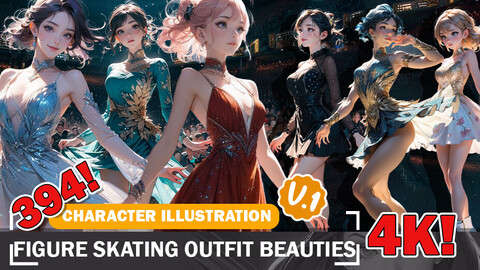 394 Figure Skating Outfit Beauties - Reference Ideas Design Inspiration and Character References Art V1 4K