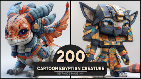 Cartoon Egyptian Creature 4K Reference/Concept Images